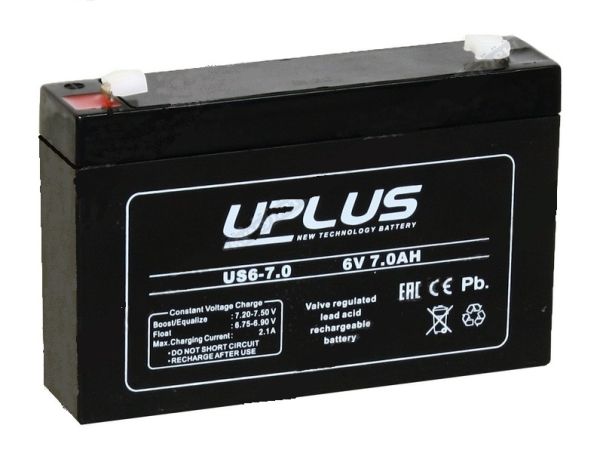 Аккумулятор для ИБП Uplus US 6-7 7А/ч-6V для UPS EN 151x34x101