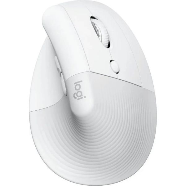 Мышь Logitech Lift оптическая, беспроводная, USB, белый/серый [910-006475]